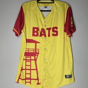 Louisville Bats Rescue Hi Surf Baseball Jersey Men's Size 46 Yellow Ocean